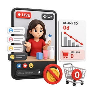 Livestream không tạo doanh số
